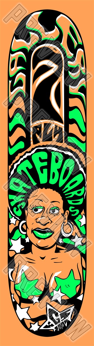 60's rock poster deck 7-3/4 Skateboard Deck 