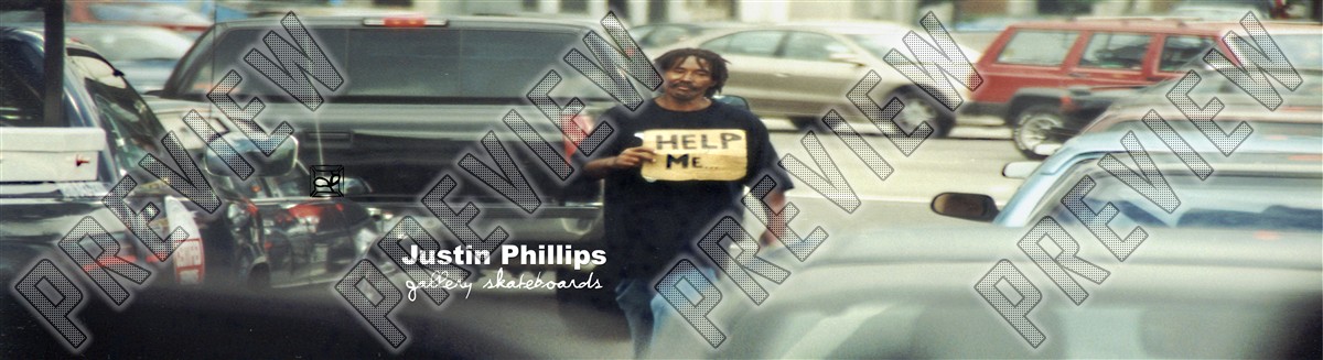 "Help Me" by Justin Phillips 7-3/4 Skateboard Deck 