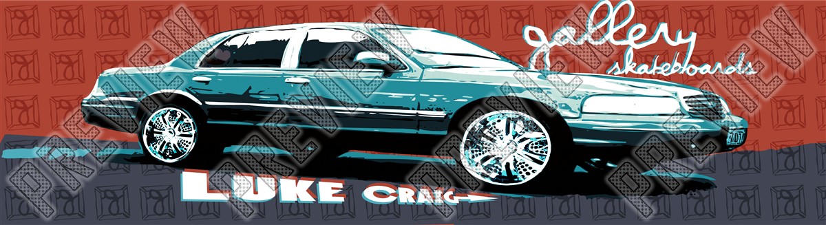 Luke Craig Crown Vic model 7-3/4 Skateboard Deck 