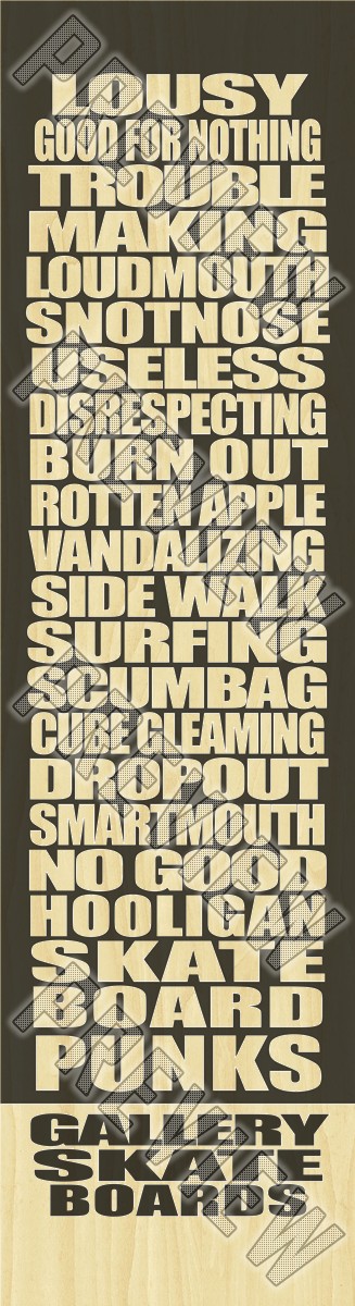 AKA Gallery Team Deck 8 Inch Skateboard Deck