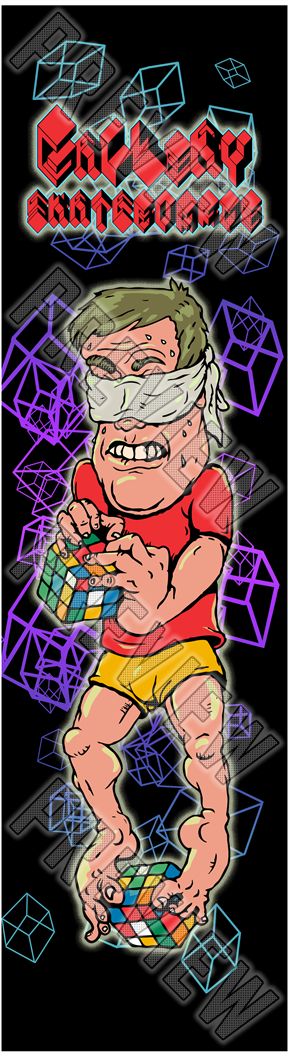 Cube Krazy (limited artist series) 8-1/4 Skateboard Deck