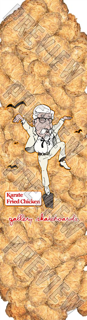 Karate Fried Chicken 2 8-1/4 Skateboard Deck