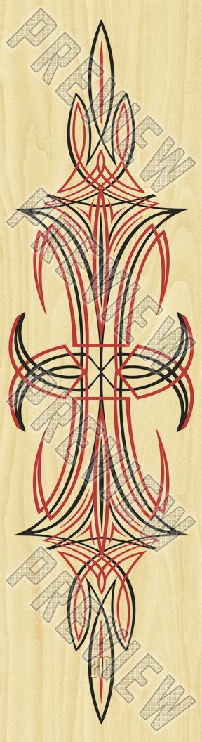 PUNK Pinstripe Deck Hot Rod Cool 8-1/4 Skateboard Deck