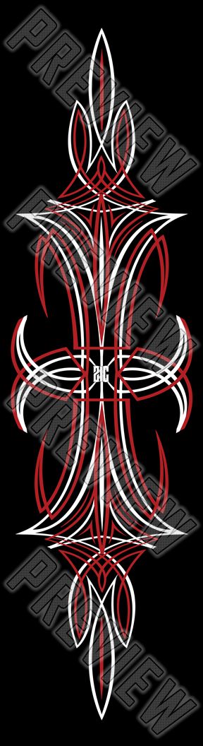 PUNK on Black Pinstriping Skateboard Deck Biker  8-1/4 Skateboard Deck