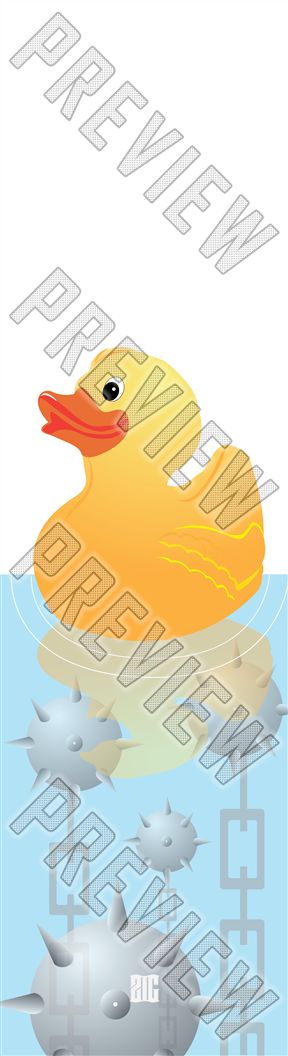 Rubber Ducky - Dangerous Waters 7-3/4 Skateboard Deck 