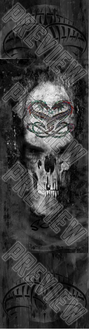 Skull 7-3/4 Skateboard Deck 