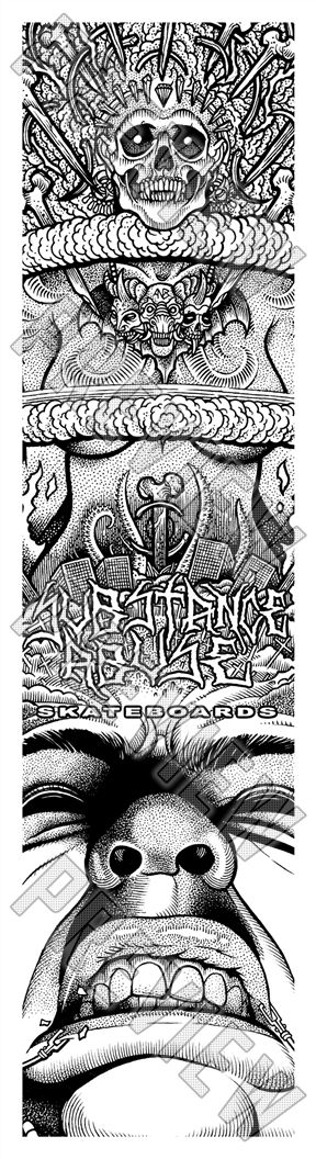 7-3/4 'APOCALYPSE 2' Deck  7-3/4 Skateboard Deck 