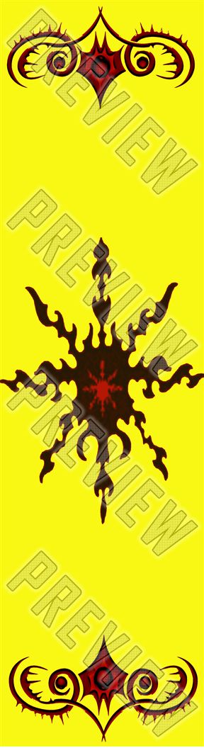 Tribal Yellow 7-3/4 Skateboard Deck 