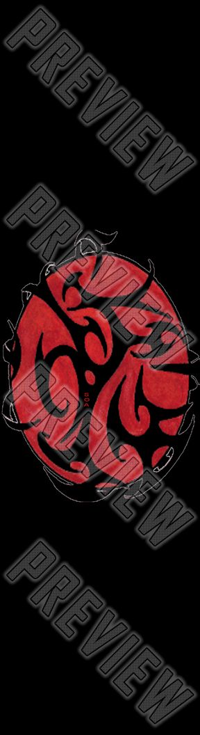 Tribal Globe black 7-3/4 Skateboard Deck 