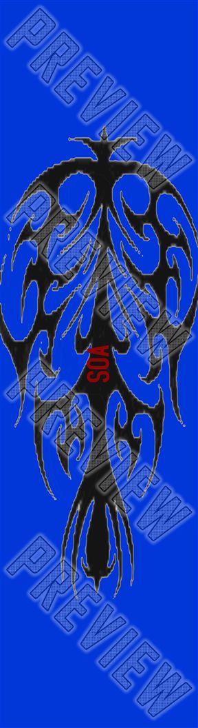 Tribal Tree Blue 7-3/4 Skateboard Deck 