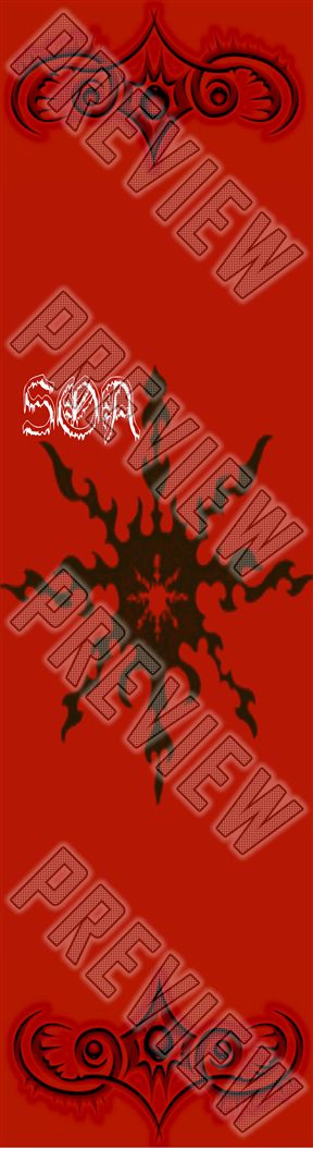 Tribal Red 7-3/4 Skateboard Deck 