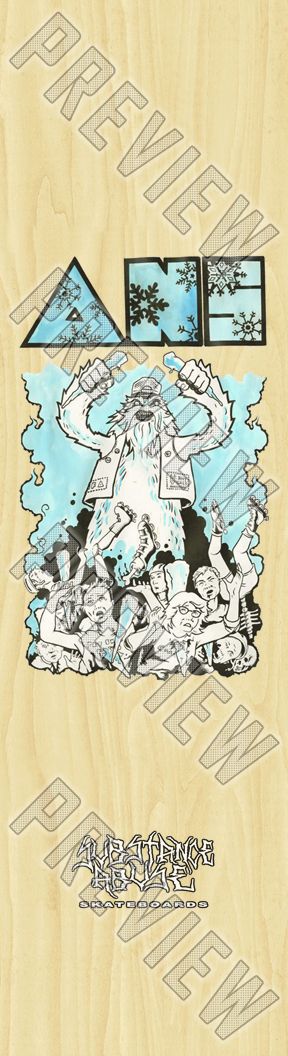 'ABOMINABLE' Skateboard Old School Shape