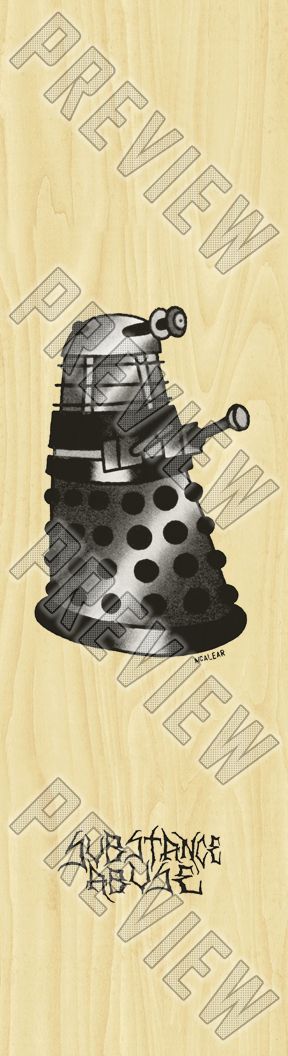 'EXTERMINATE' SKATEBOARD Old School Shape