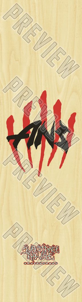 'A.N.S. LOGO' Skateboard Old School Shape