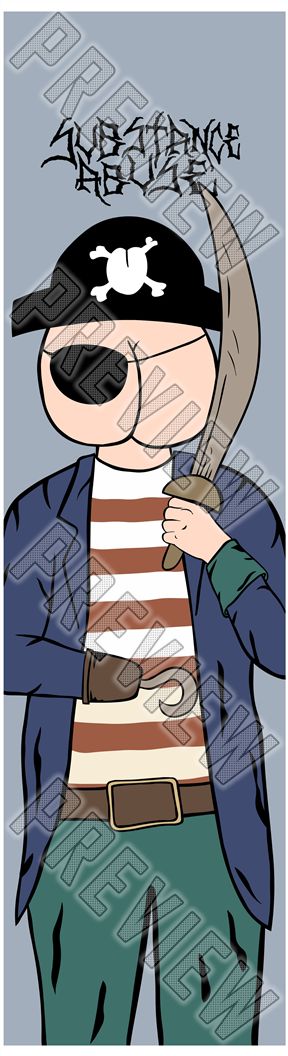 7-7/8 'BUTT PIRATE' Deck 7-7/8 Skateboard Deck