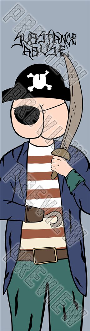 8-1/4 'BUTT PIRATE' Deck 8-1/4 Skateboard Deck