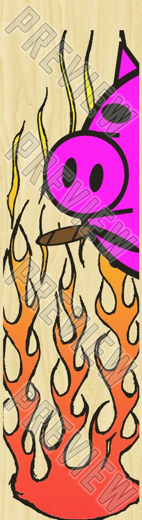 8 Inch Skateboard Deck with Custom Graphic