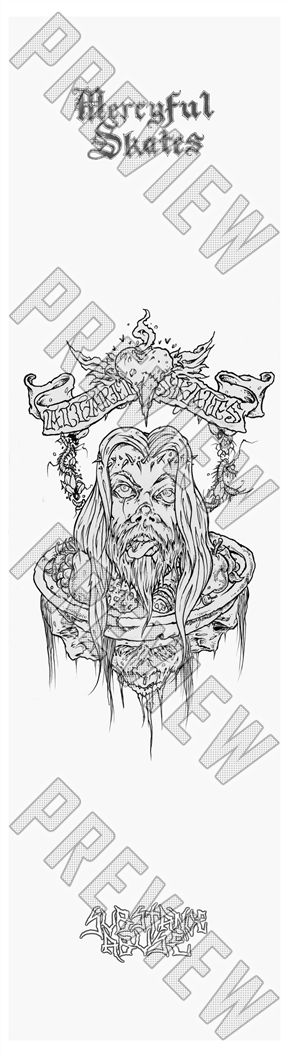 8-1/4 'HEAD ON A PLATE' Deck 8-1/4 Skateboard Deck