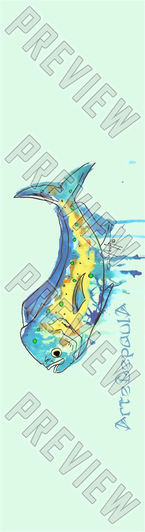 Dolphin Fish 8 Inch Park Deck 8 Inch Skateboard Deck