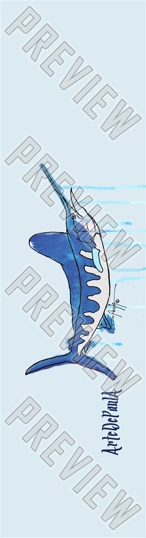 White Marlin Mini/Kid Skateboard Deck 7-1/4 Mini/Kid Skateboard