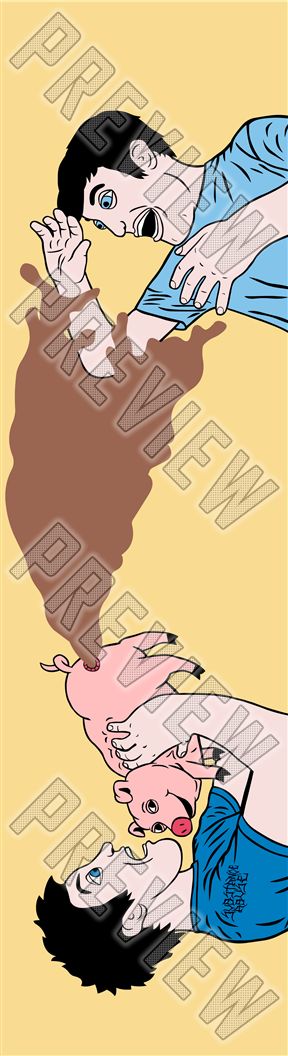 8-1/4 'Swine Flu' Deck 8-1/4 Skateboard Deck