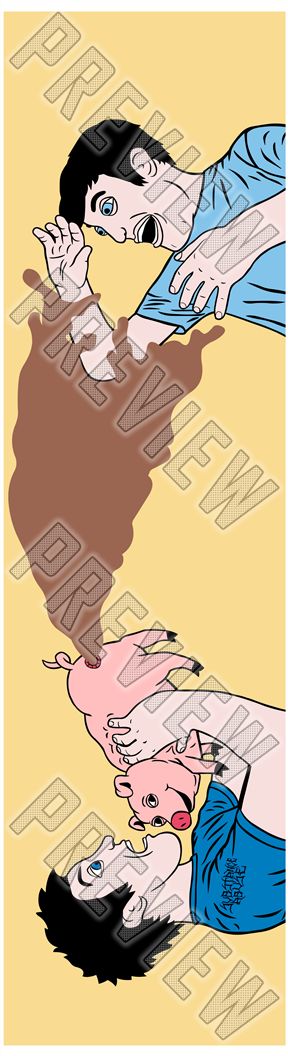 8 Inch 'Swine Flu' Deck 8 Inch Skateboard Deck