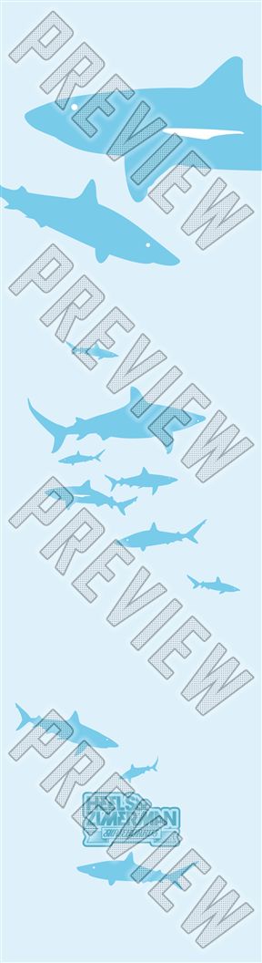 SHARKS 8 Inch Skateboard Deck