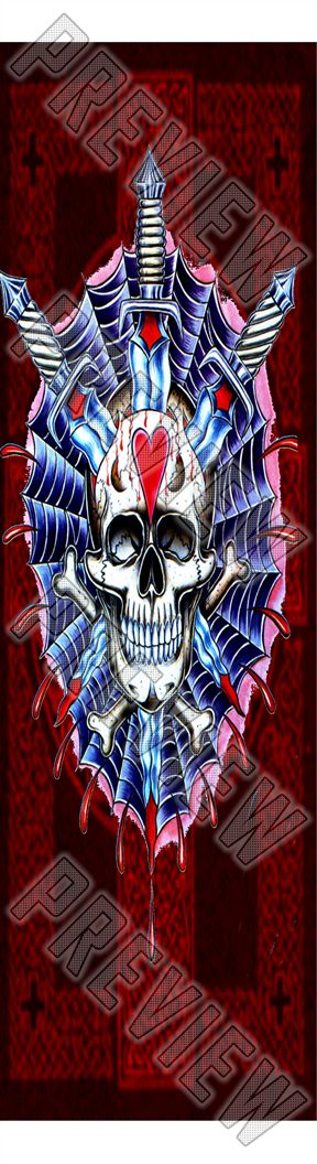 Skull N Daggers 7-3/4 Skateboard Deck 