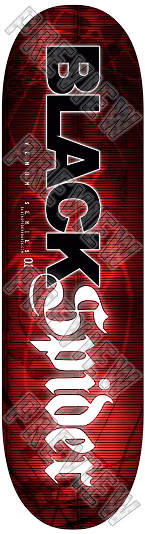 Black Spider  8-1/4 Skateboard Deck