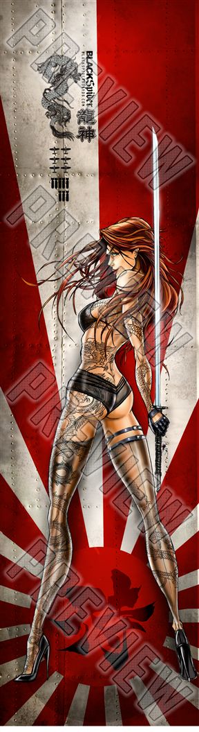 Warrior Samurai Girl 8 Inch Skateboard Deck