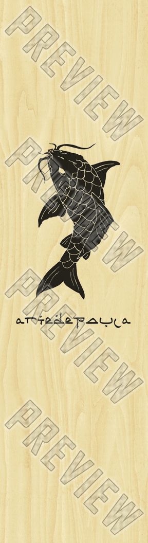 Black Koi Fish Old School Shape Old School Shape