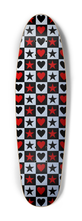 Silver Stars & Hearts Cruiser Shape