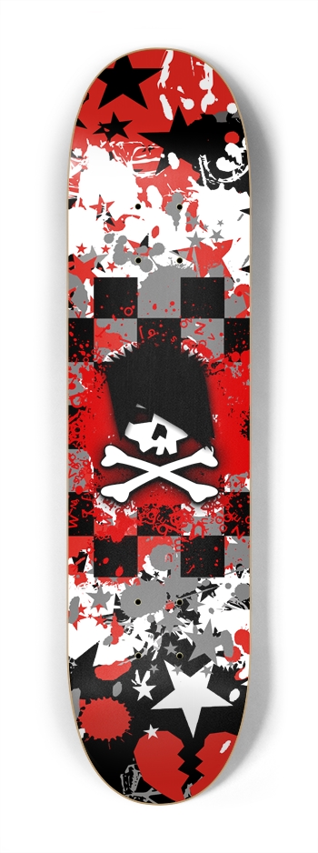 Emo Skull 7-1/4 Mini/Kid Skateboard