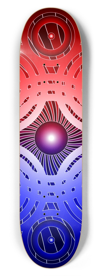 Abstract / Psychedelic Circles: 7-3/4 Skateboard  