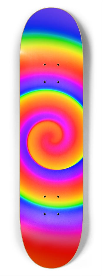 Abstract / Psychedelic Color Swirl: 7-3/4 Deck 