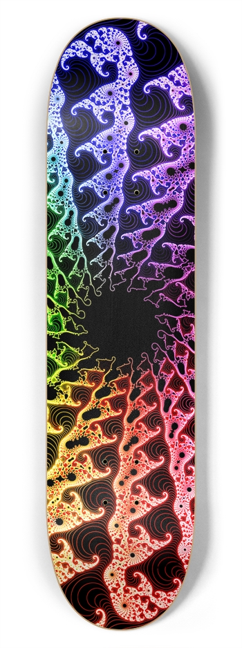 Psychedelic Fractal Vortex: 7-3/4 Deck  7-3/4 Skateboard Deck 
