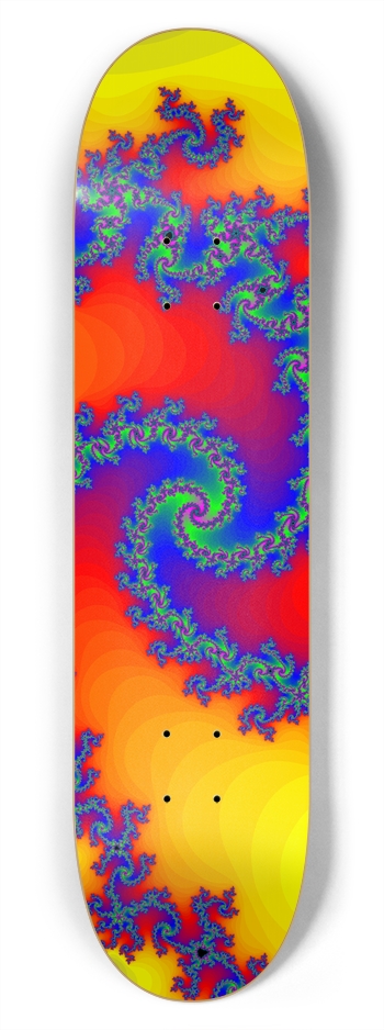 Fractal Spirals: 7-3/4 Skateboard  Deck  7-3/4 Skateboard Deck 