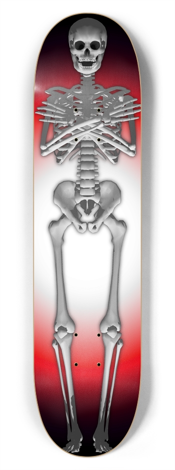 Full Skeleton: 7-3/4 Skateboard  Deck 