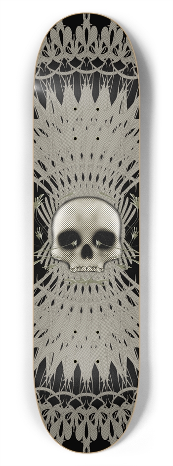 Skull & Radial Graphics: 7-3/4 Skateboard  Deck 