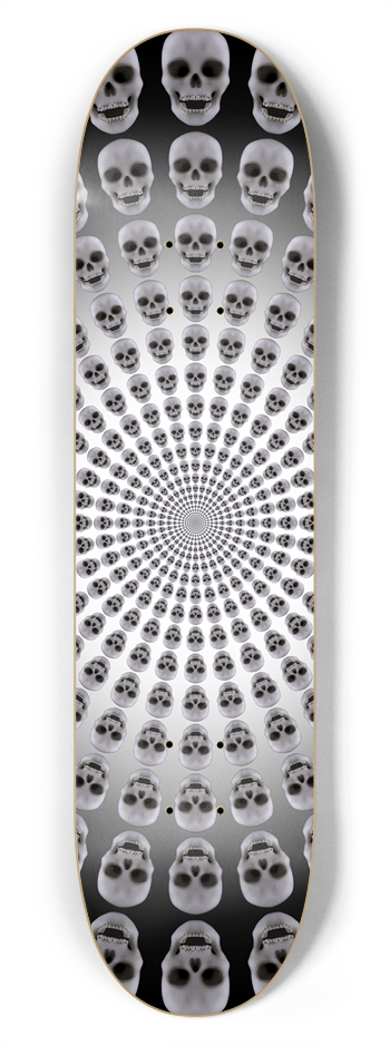 Radial Skulls: 7-3/4 Skateboard  Deck 