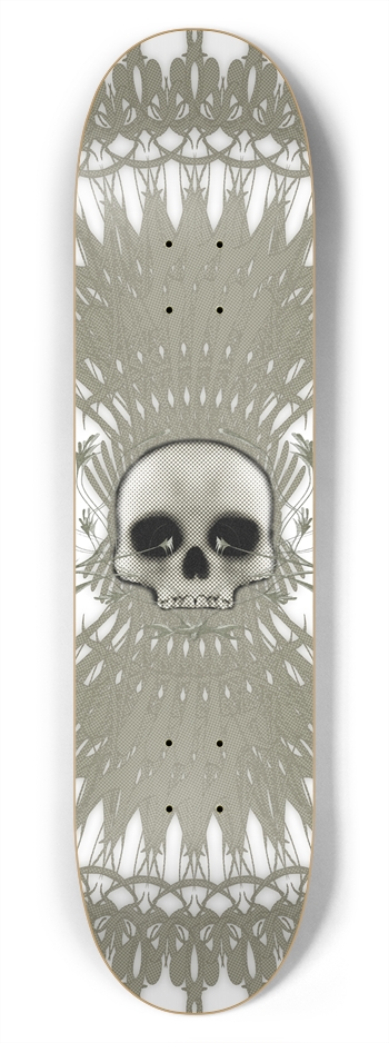 Skull & Radial Graphics: 7-3/4 Skateboard  Deck 