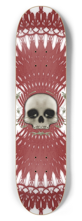 Skull & Radial Graphics: 7-3/4 Skateboard  Deck 