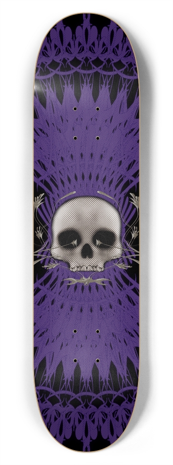 Skull & Radial Graphics: 7-3/4 Skateboard  Deck 