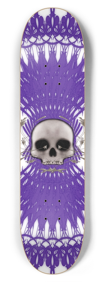 Skull & Radial Graphics: 7-3/4 Skateboard  Deck 