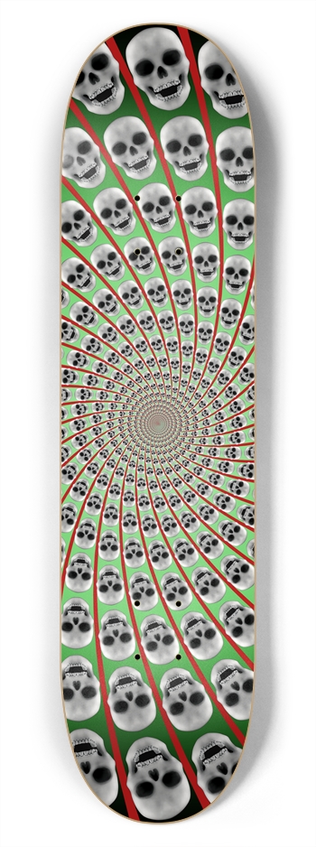 Skull Spiral / Vortex: 7-3/4 Skateboard  Deck 