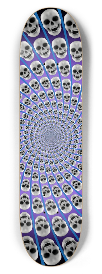 Skull Spiral / Vortex: 7-3/4 Skateboard  Deck 