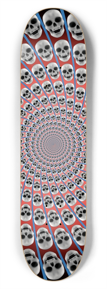 Skull Spiral / Vortex: 7-3/4 Skateboard  Deck 