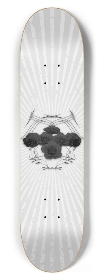 Black Roses & Tribals: 7-3/4 Skateboard  Deck 