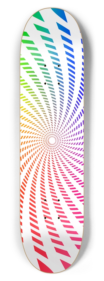 Abstract / Psychedelic Spiral Pattern: 7-3/4 Skate 7-3/4 Skateboard Deck 