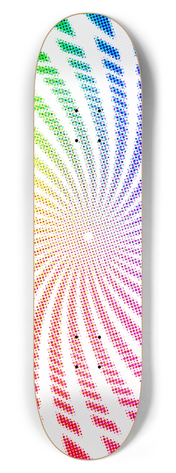 Abstract / Psychedelic Spiral Pattern: 7-3/4 Skate 7-3/4 Skateboard Deck 